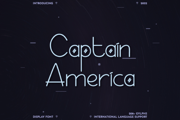 Captain America: A Bold Display Font for Modern Makers