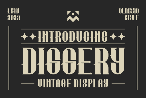 Diggery: A Vintage Display Font for Unique Branding