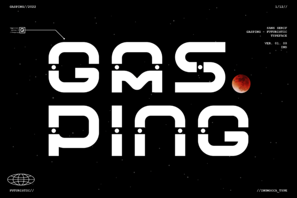 Gasping: A Futuristic Display Font for Modern Makers