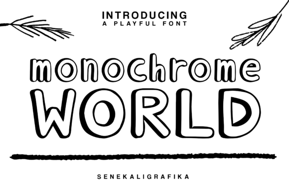 Monochrome World: A Playful Display Font for Modern Branding