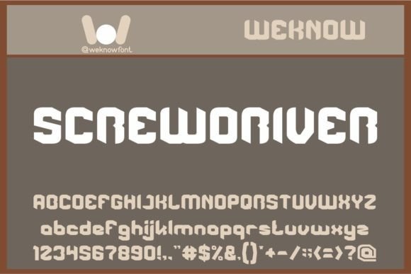 Screwdriver: A Bold Techno Display Font for Makers