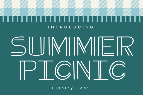 Summer Picnic: A Whimsical Display Font for Editorial Design